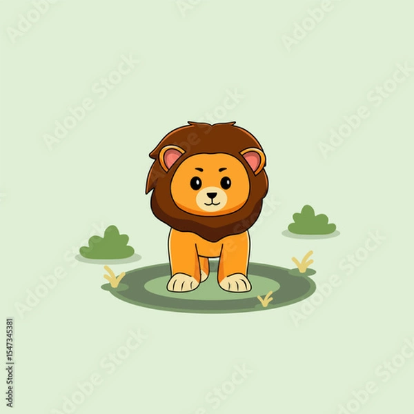 Obraz Lion icon illustration elements