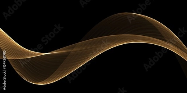 Fototapeta Glowing golden magic light effect. Graphics of neon lines motion. Abstract light lines of movement and speed.