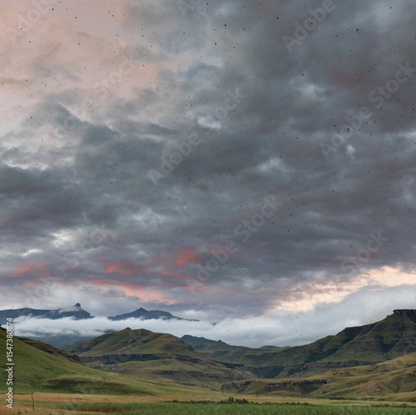 Obraz clouds over the mountains