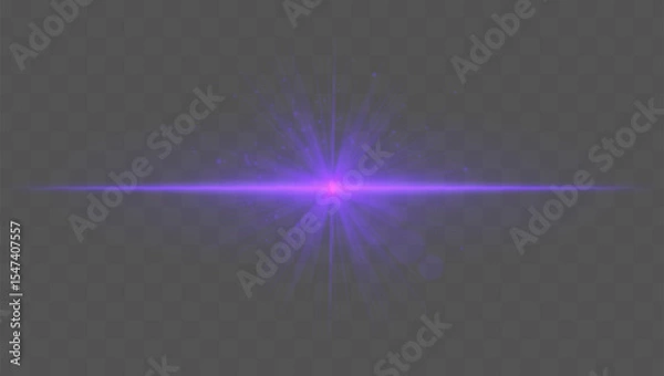 Fototapeta Light burst. Pink starburst with fine rays, sparkles, and radial symmetry on transparent backdrop, ideal for fantasy or magic concepts.
