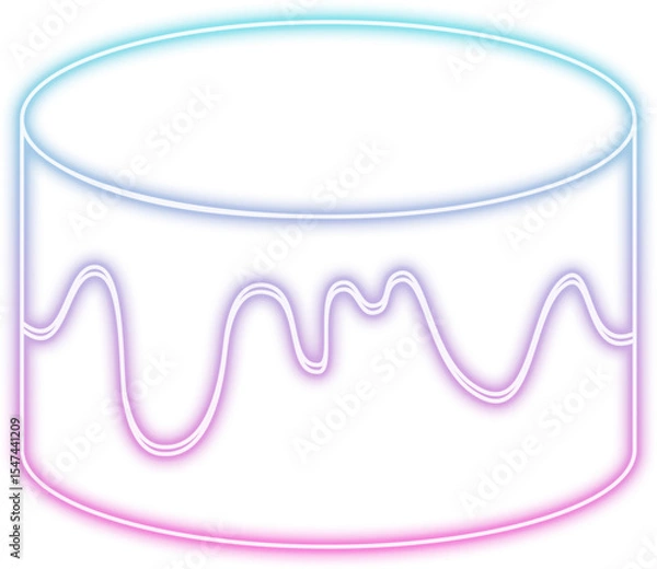 Obraz Neon Birthday Cake