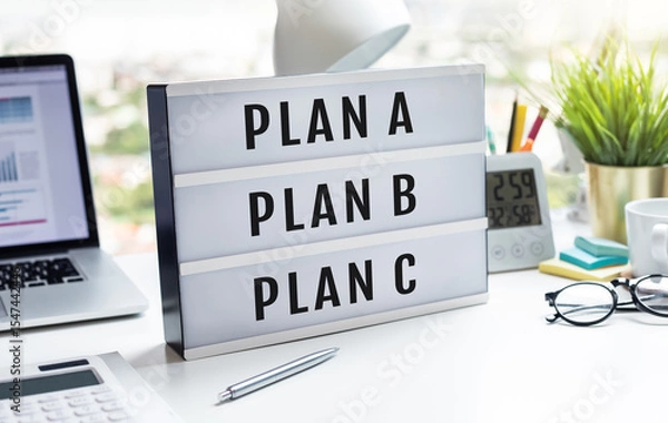 Fototapeta Plan a,b,c concepts with business management