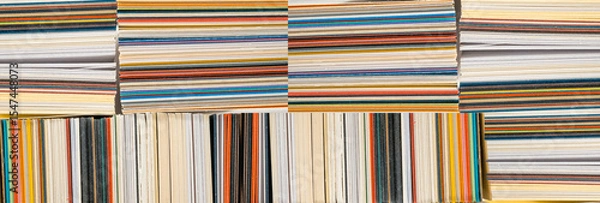 Obraz Sheets of colored paper on white background