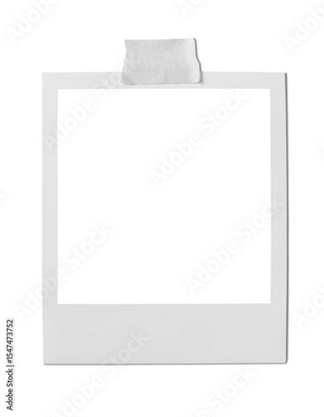 Fototapeta Vintage Polaroid, instant photo frame isolated in transparent PNG, frame - isolated design element
