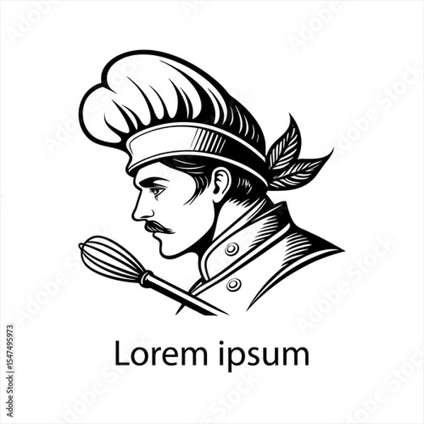 Obraz Detailed chef logo template