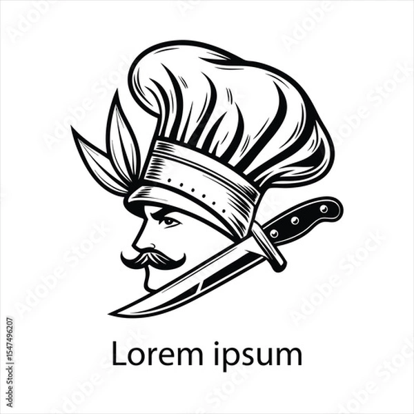 Obraz Detailed chef logo template