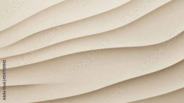 Fototapeta Beige Textured Background with Elegant Wave Patterns and Soft Lighting