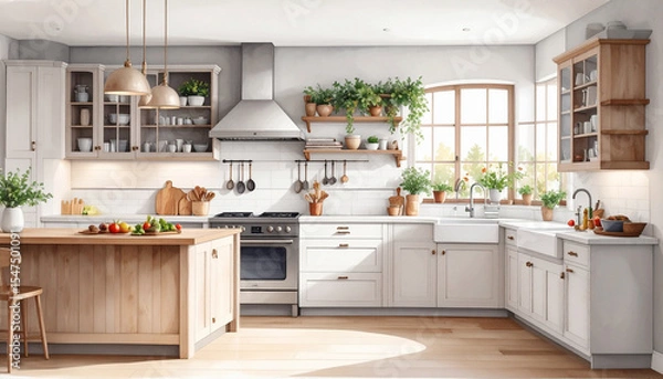 Fototapeta キッチンの背景