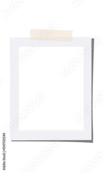 Obraz Clean White Frame with Tape Mockup - Simple & Versatile Background