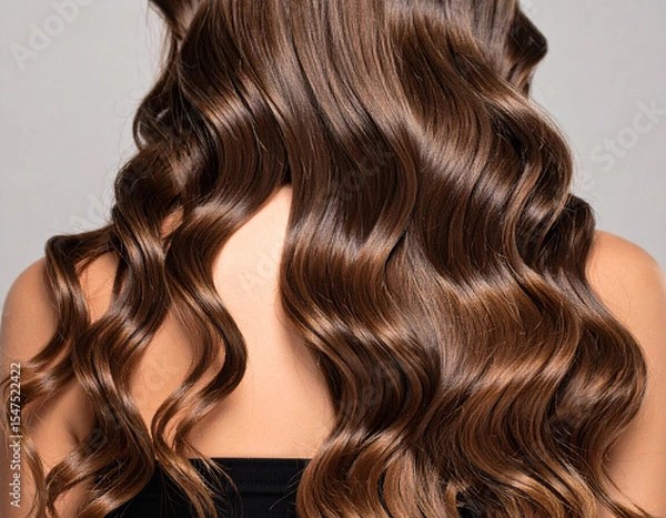 Fototapeta Blurred, frizzy hair strands become smooth and sleek, demonstrating the transformative power of a conditioning treatment.