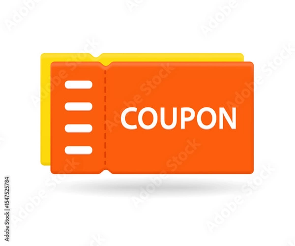 Obraz The coupon icon is isolated on a white background. 