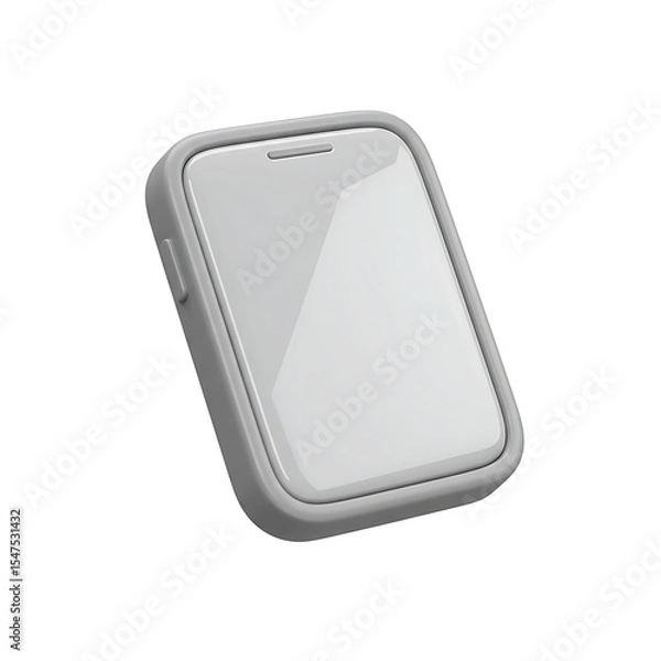 Fototapeta White Smartphone Embedded in Soft Light Grey Surface Product Image