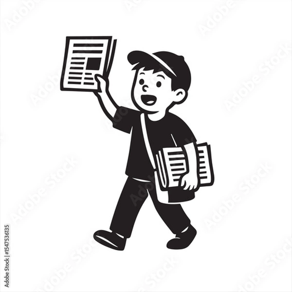 Obraz newspaper seller