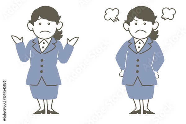 Obraz スーツの女性02-02