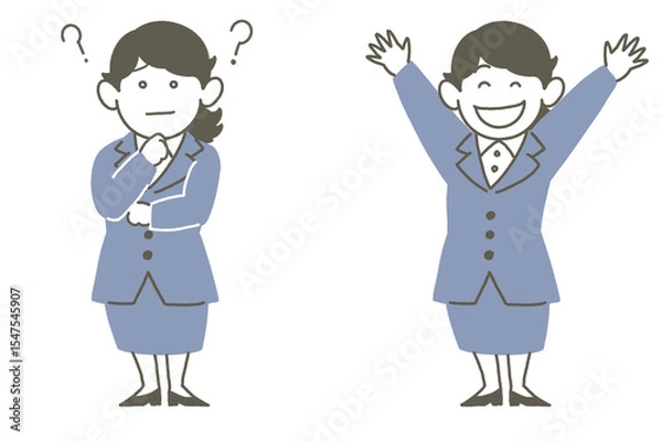 Obraz スーツの女性02-03