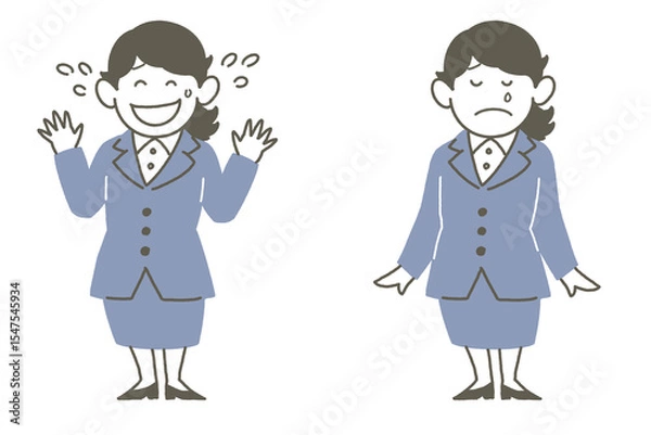 Obraz スーツの女性02-04