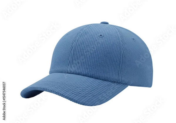 Obraz Isolated Blue Corduroy Baseball Cap