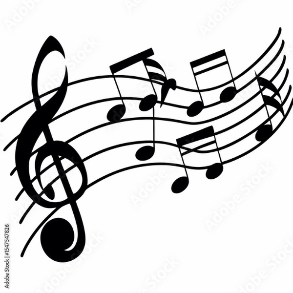 Fototapeta music notes