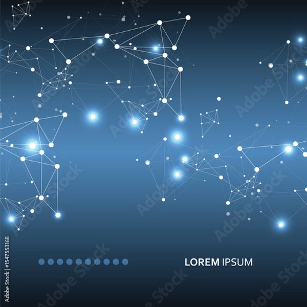 Obraz Abstract background of plexus lines. Technology background