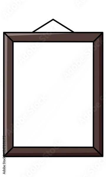 Obraz Simple Hanging Frame Vector - Blank Photo Border & Template