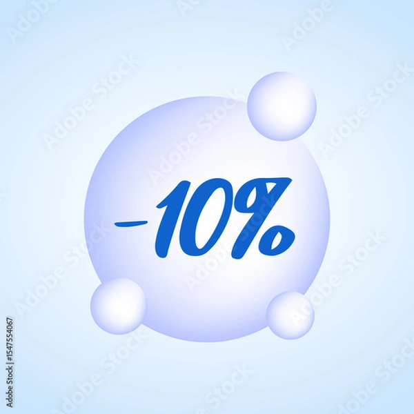 Obraz A 10% discount badge. Simple minimalist design. 