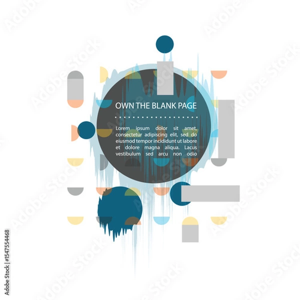 Fototapeta Set of abstract modern graphic circle elements vector