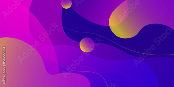 Obraz Colorful geometric background. Liquid color background design. Fluid shapes composition. Vector illustration