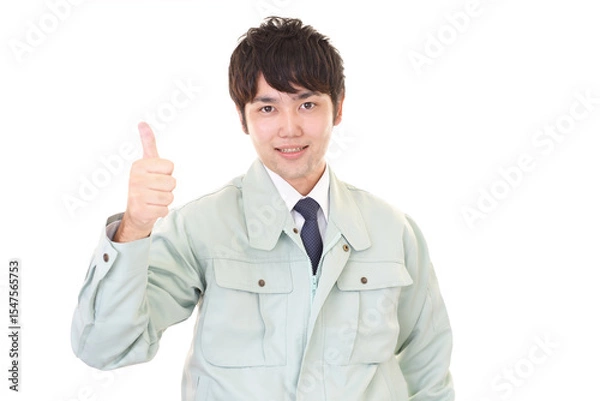 Obraz 作業服を着た男性