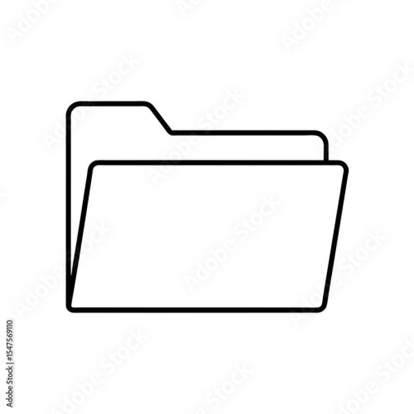 Fototapeta folder-icon-on-white-background--.svg