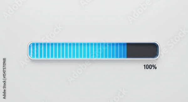 Obraz Loading bar 100% green coolours modern concept