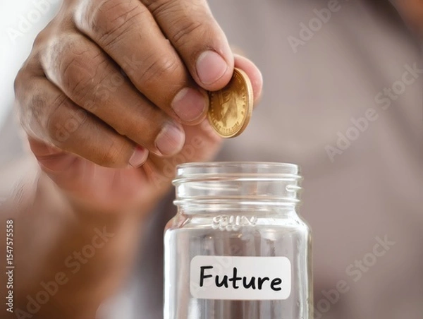 Fototapeta Securing Your Future A Step-by-Step Guide to Smart Saving and Investing for Financial Freedom and Retirement Planning