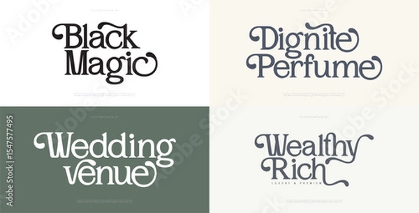 Fototapeta Elegant Font Uppercase Lowercase And Number. Classic Lettering Minimal Fashion Designs. Typography modern serif fonts regular decorative vintage concept. vector illustration
