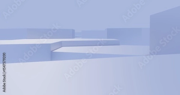 Obraz 3d render abstract architecture background building geometric shape