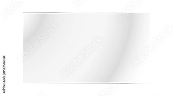 Fototapeta Clear, shiny acrylic sheet with realistic glare and reflections. Transparent plastic panel for product placement and presentation