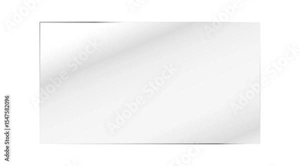 Fototapeta Realistic Transparent Glass Plate with Shadow on Checkered Background