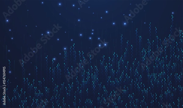Fototapeta Abstract big data code representation. Modern high-tech data background. Graphic concept for your design