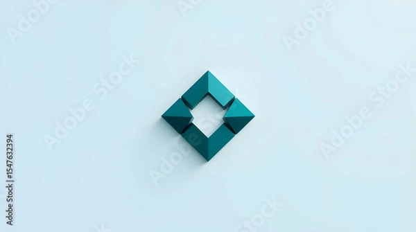 Obraz Abstract cubic minimalist background with sharp geometric blocks