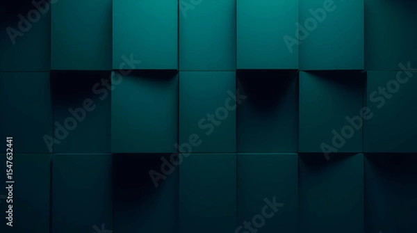 Obraz Abstract cubic minimalist background with sharp geometric blocks