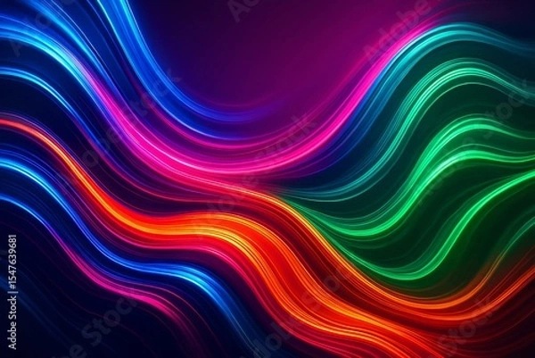 Fototapeta A colorful background with wavy lines
