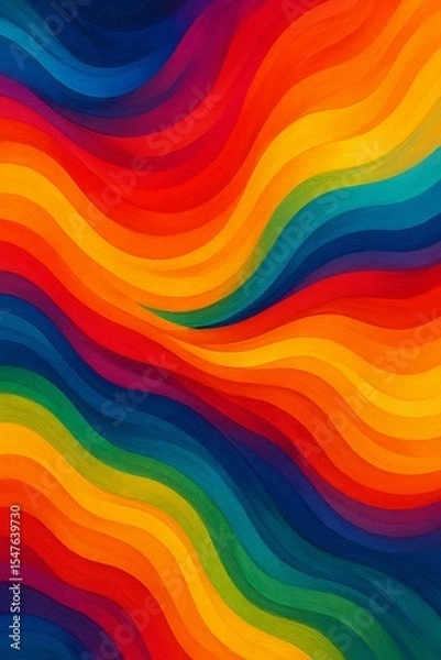 Fototapeta A colorful background with wavy lines
