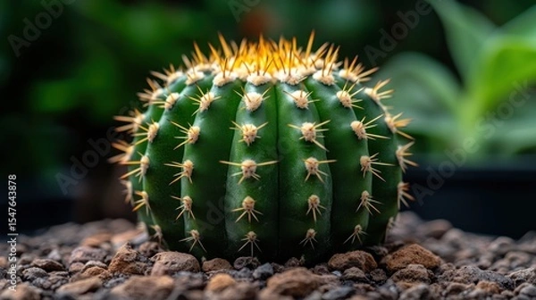 Obraz Close-up of a vibrant green cactus