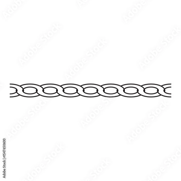 Fototapeta Strong metal chain on black and white background showing security and connection