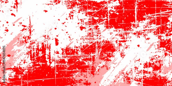 Obraz PrintRed Grunge texture white and red Sketch abstract to Create Distressed Effec Abstract texture dust particle and dust grain on white background