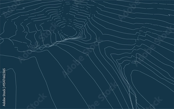Fototapeta Wireframe surrounding contour. Topographic element pattern for background. Landscape topography contour line and layer. Vector illustration.