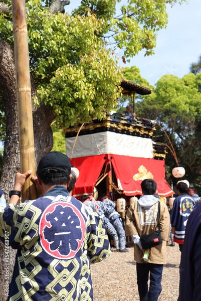 Obraz 伝統を大切にする春の山車祭り