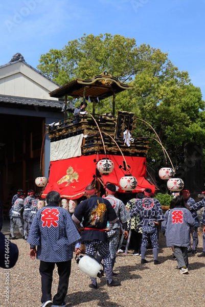 Obraz 伝統を大切にする春の山車祭り