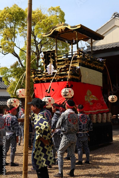 Obraz 伝統を大切にする春の山車祭り