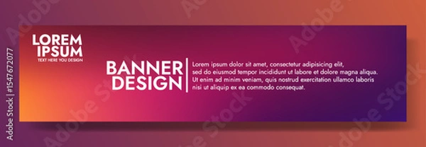 Obraz Modern banner design with a vibrant fiery sunset background