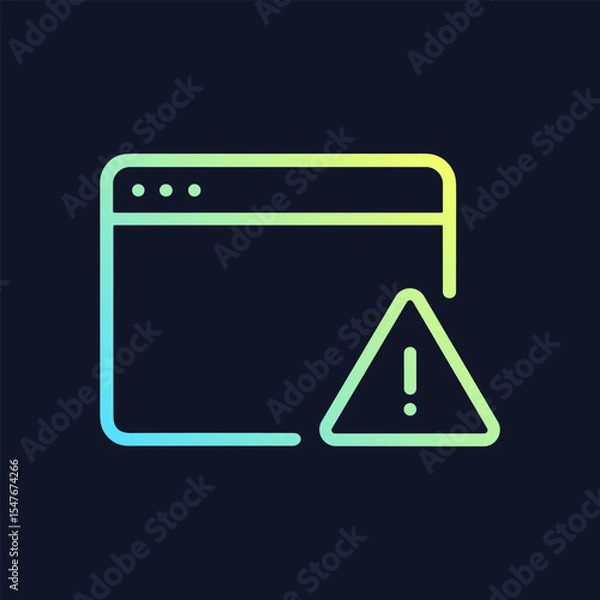 Fototapeta Website alert message with gradient color effect. Icon symbol illustration