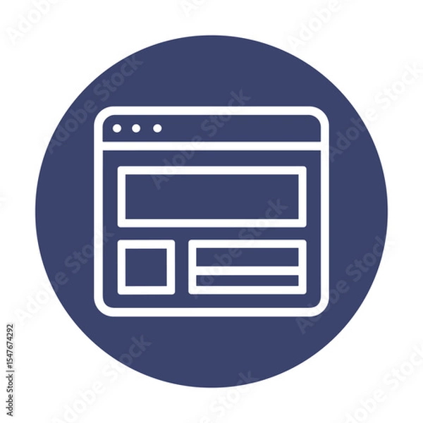 Fototapeta Website interface icon on dark indigo. Icon symbol illustration